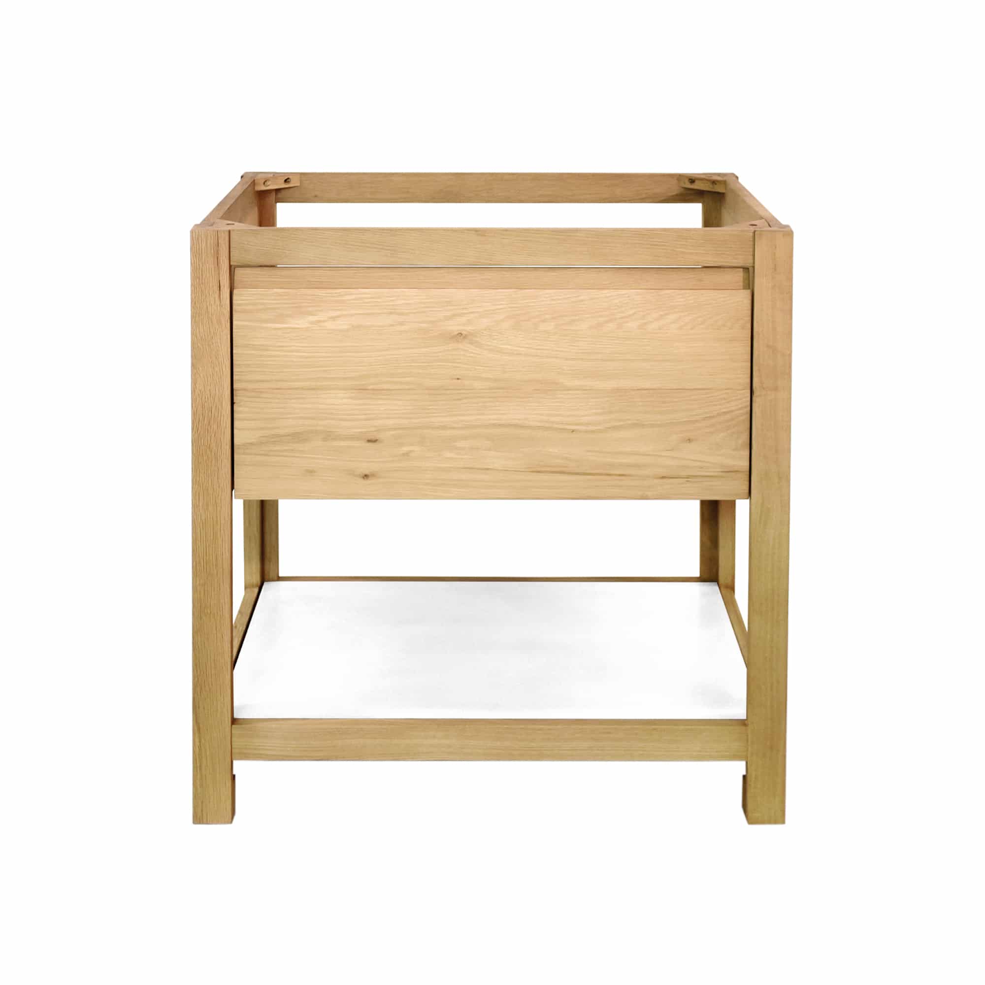 Native Trails 30" Solace Freestanding Vanity Base in Sunrise Oak with Pearl Shelf, VNO301-P