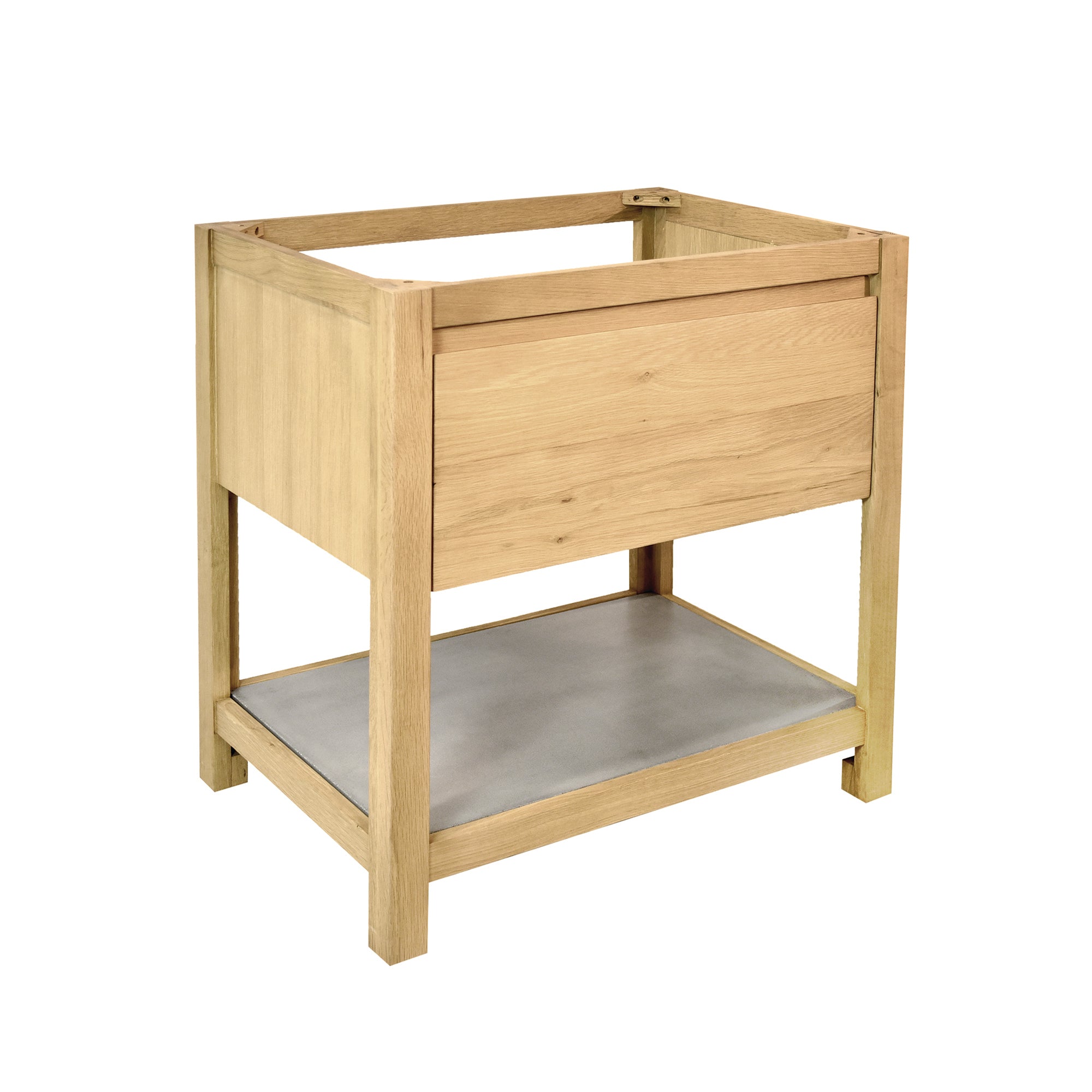 Native Trails 30" Solace Freestanding Vanity Base in Sunrise Oak with Ash Shelf, VNO301-A