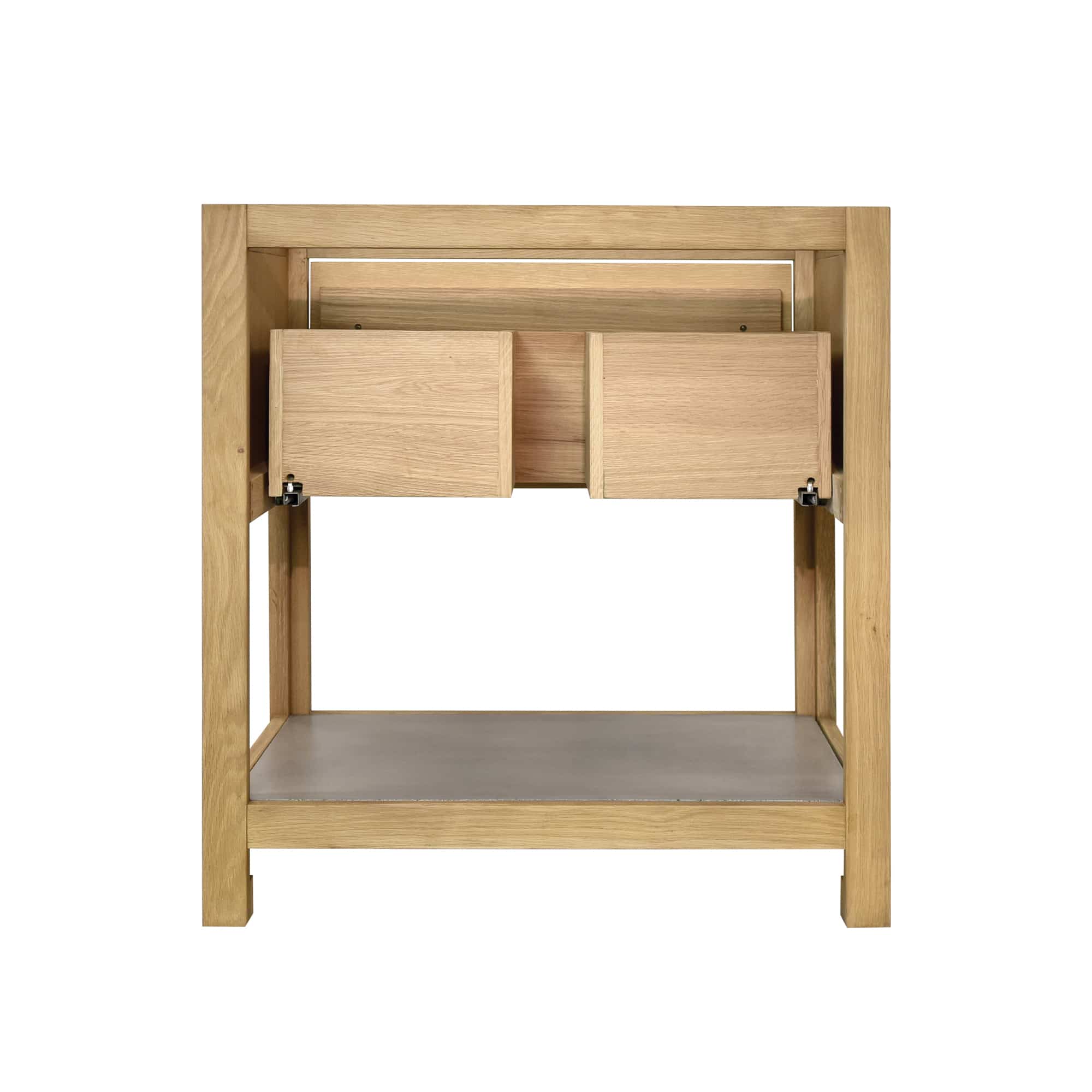 Native Trails 30" Solace Freestanding Vanity Base in Sunrise Oak with Ash Shelf, VNO301-A