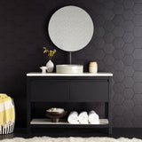 Native Trails 48" Solace Freestanding Vanity Base in Midnight Oak with Pearl Shelf, VNO488-P