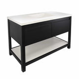 Native Trails 48" Solace Vanity Base in Midnight Oak with Palomar Vanity Top and Sink, Pearl, VNO488-P-NSVNT48-P