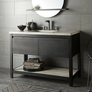 Alternate Image for Native Trails 48" Solace Vanity Base in Midnight Oak with Palomar Vanity Top and Sink, Ash, VNO488-A-NSVNT48-A