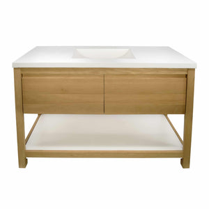 Alternate Image for Native Trails 48" Solace Vanity Base in Sunrise Oak with Palomar Vanity Top and Sink, Pearl, VNO481-P-NSVNT48-P