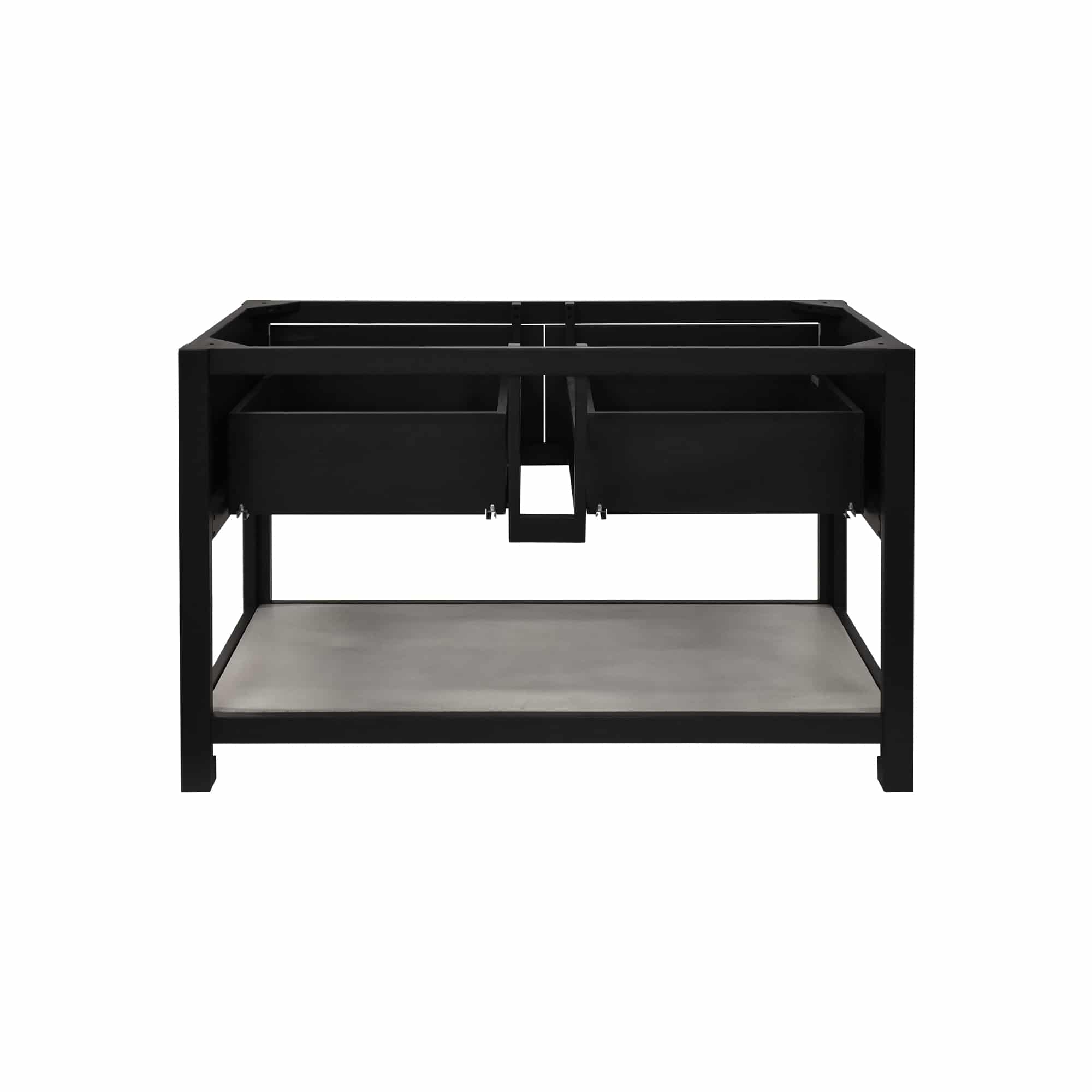 Native Trails 48" Solace Vanity Base in Midnight Oak with Palomar Vanity Top and Sink, Ash, VNO488-A-NSVNT48-A