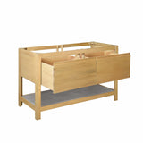 Native Trails 48" Solace Vanity Base in Sunrise Oak with Palomar Vanity Top and Sink, Ash, VNO481-A-NSVNT48-A