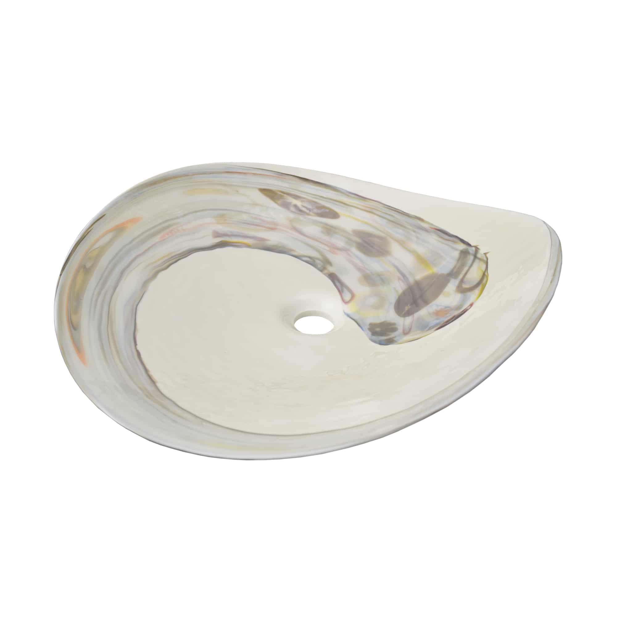 Native Trails 48" Americana Vanity in Whitewash with Carrara Marble Top and Sorrento in Abalone, No Faucet Hole, BND48-VB-CT-MG-090