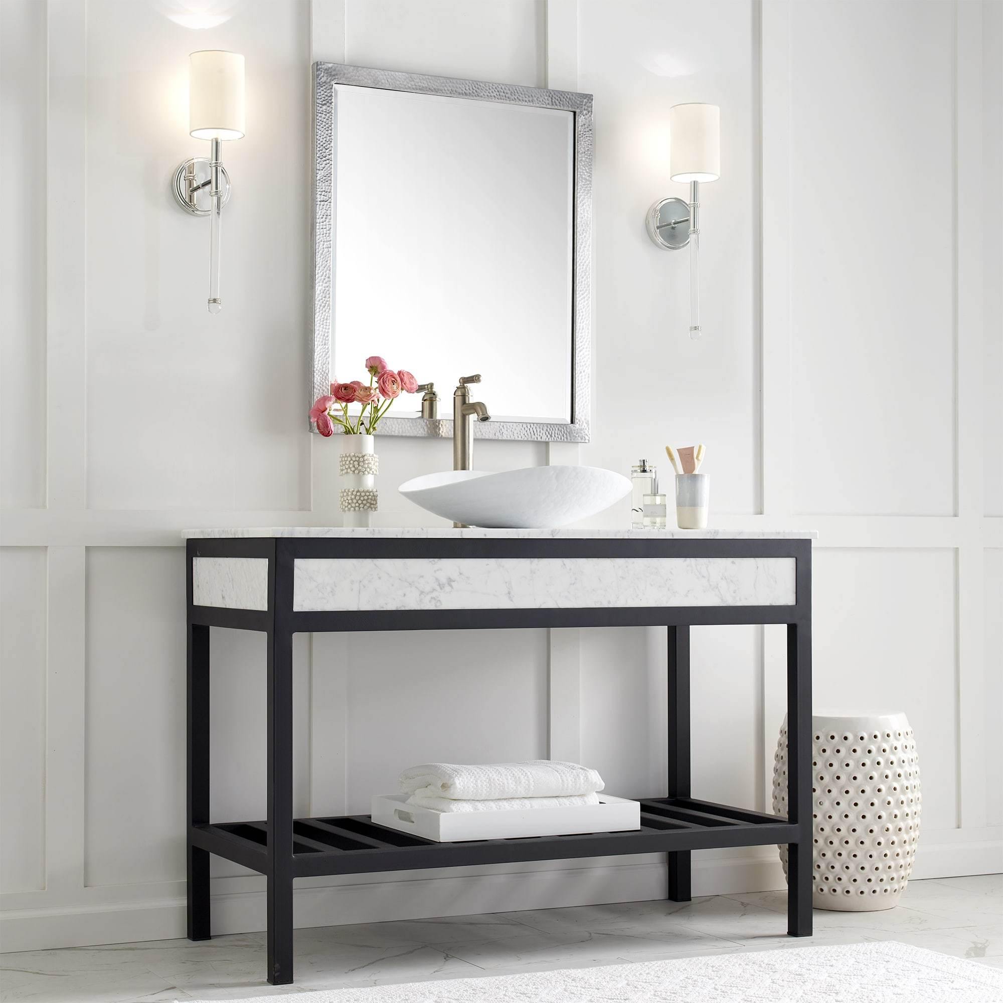 Native Trails 48" Cuzco Freestanding Vanity Base in Carrara, VNR486