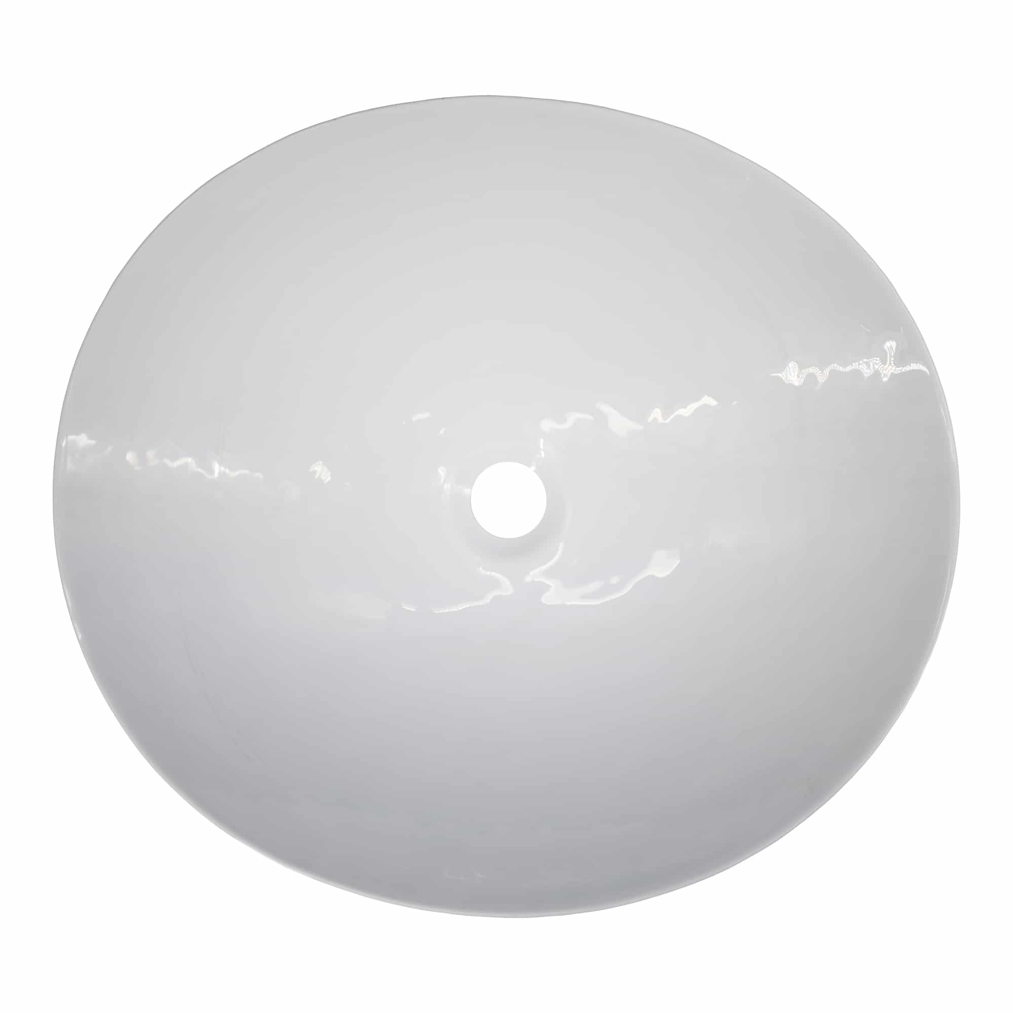 Native Trails Murano 20" Asymmetrical Rounded Curve-Shaped Glass Vessel Bathroom Sink, Bianco, MG2017-BO