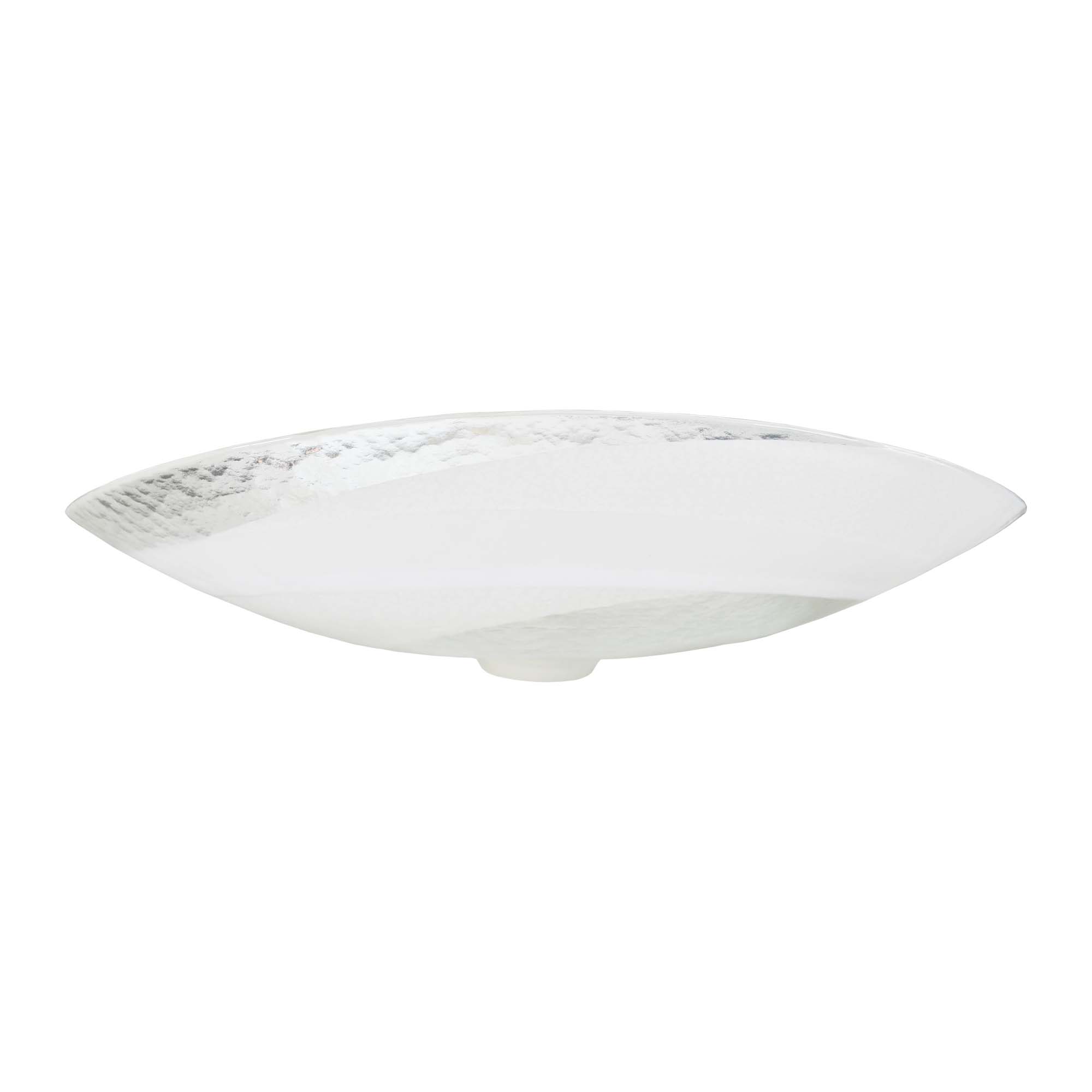 Native Trails Murano 20" x 17" Asymmetrical Rounded Curve-Shaped Vessel Glass Bathroom Sink, Seaspray, MG2017-SY