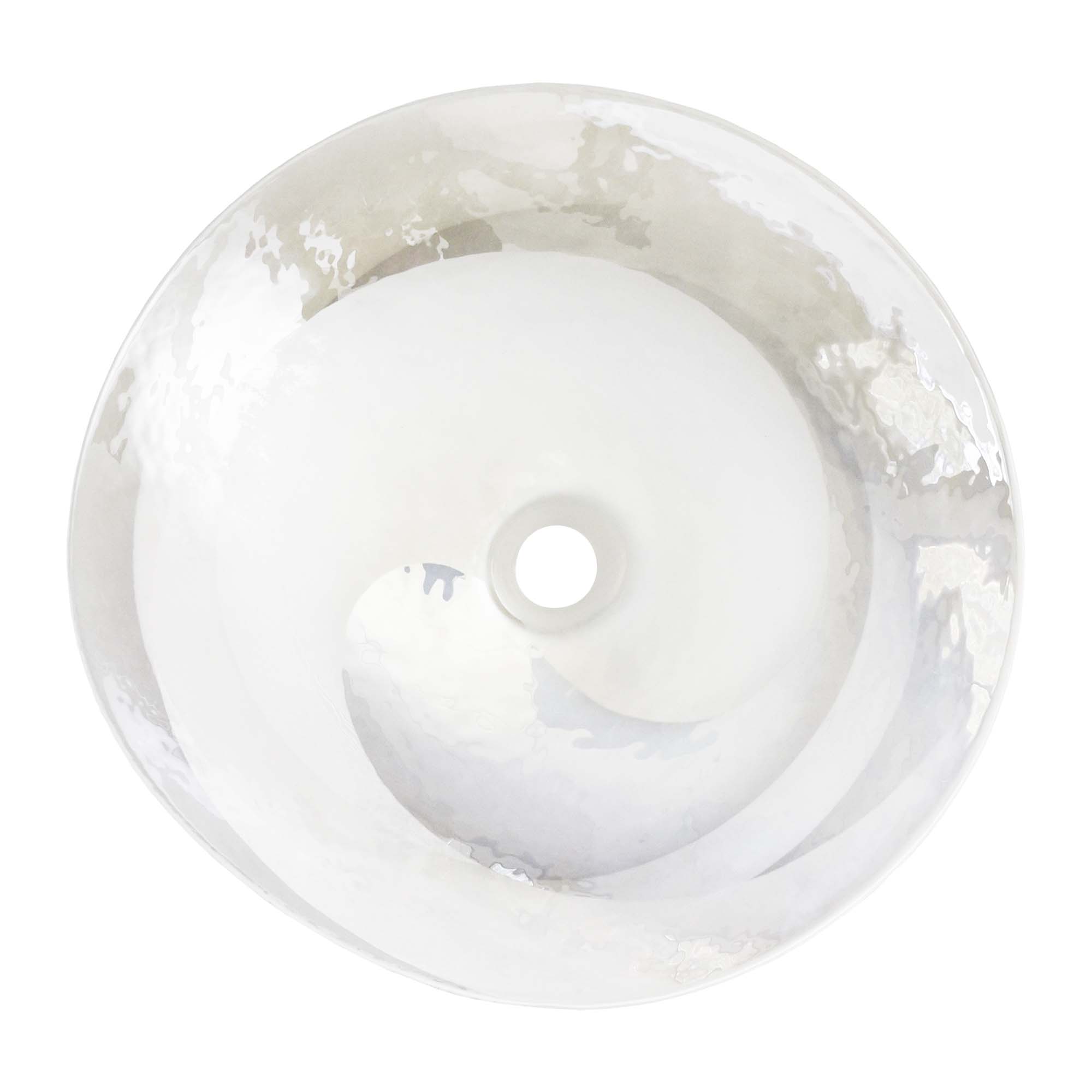 Native Trails Murano 20" x 17" Asymmetrical Rounded Curve-Shaped Vessel Glass Bathroom Sink, Seaspray, MG2017-SY