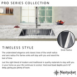 Nantucket Sinks Pro Series 32" Stainless Steel Kitchen Sink, 60/40 Double Bowl, SR-PS-3219-OS-16 - The Sink Boutique