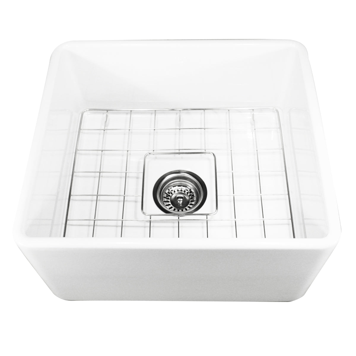 Nantucket Sinks Cape 20" Fireclay Farmhouse Sink, White, T-FCFS20 - The Sink Boutique