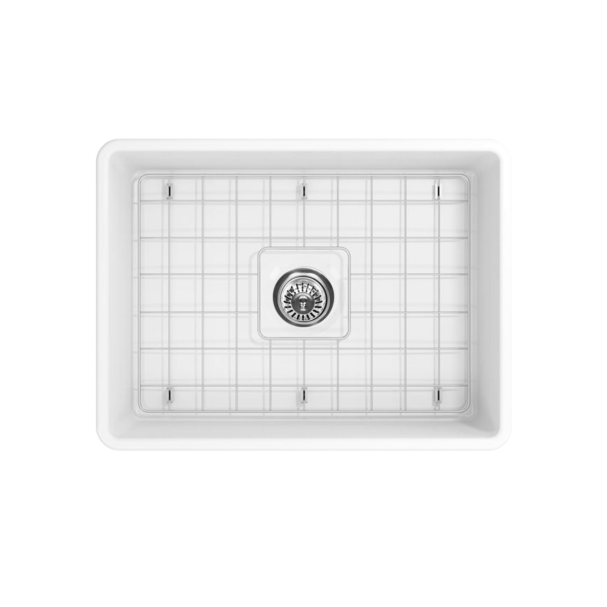 Nantucket Sinks Cape 24" Fireclay Farmhouse Sink, White, T-FCFS24 - The Sink Boutique