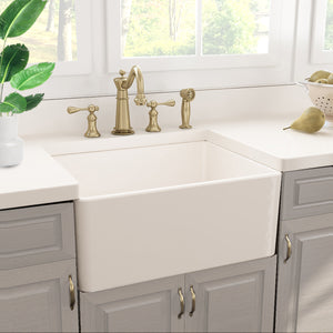 Alternate Image for Nantucket Sinks Cape 24" Fireclay Farmhouse Sink, White, T-FCFS24