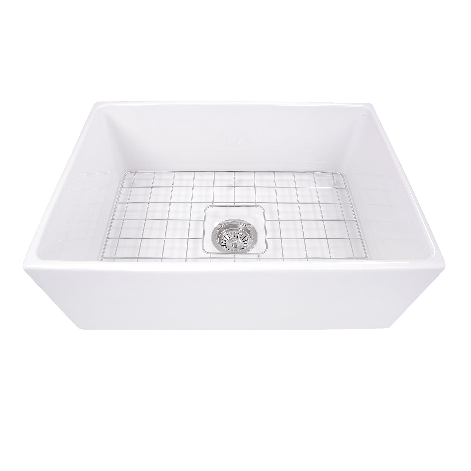 Nantucket Sinks Cape 27" Fireclay Farmhouse Sink, White, T-FCFS27 - The Sink Boutique