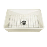 Nantucket Sinks 30" Fireclay Farmhouse Sink, Bisque, Cape Collection, FCFS30B