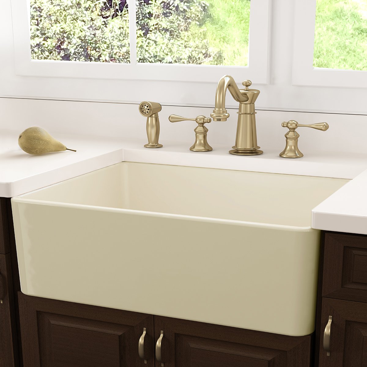 Alternate Image for Nantucket Sinks Cape 30" Fireclay Farmhouse Sink, Bisque, FCFS30B