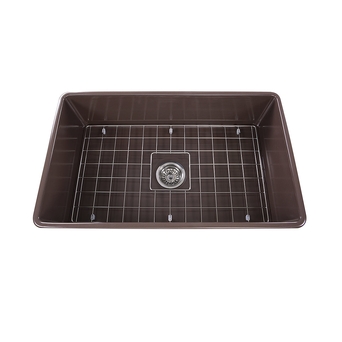 Nantucket Sinks Cape 30" Fireclay Farmhouse Sink, Coffee Brown, T-FCFS30CB - The Sink Boutique