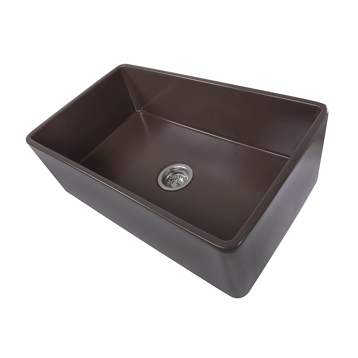 Nantucket Sinks Cape 30" Fireclay Farmhouse Sink, Coffee Brown, T-FCFS30CB - The Sink Boutique
