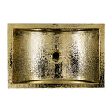 Nantucket Sinks Brightwork Home 24" Brass Bathroom Sink, TRB2416-OF