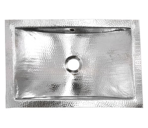 Alternate Image for Nantucket Sinks Brightwork Home 20" Rectangle Undermount Stainless Steel Bathroom Sink, Silver, 18 Gauge, TRS-OF