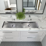 Nantucket Sinks Brightwork Home 48" x 14" x 6" Rectangle Undermount Stainless Steel Bathroom Sink, 18 Gauge, TRS48-OF