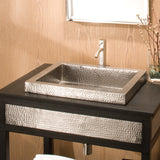 Native Trails Tatra 20" Rectangle Nickel Bathroom Sink, Brushed Nickel, CPS546 - The Sink Boutique
