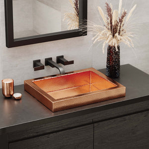 Alternate Image for Native Trails Tatra 20" x 16" Rectangle Drop In Copper Bathroom Sink, Polished Copper, CPS446
