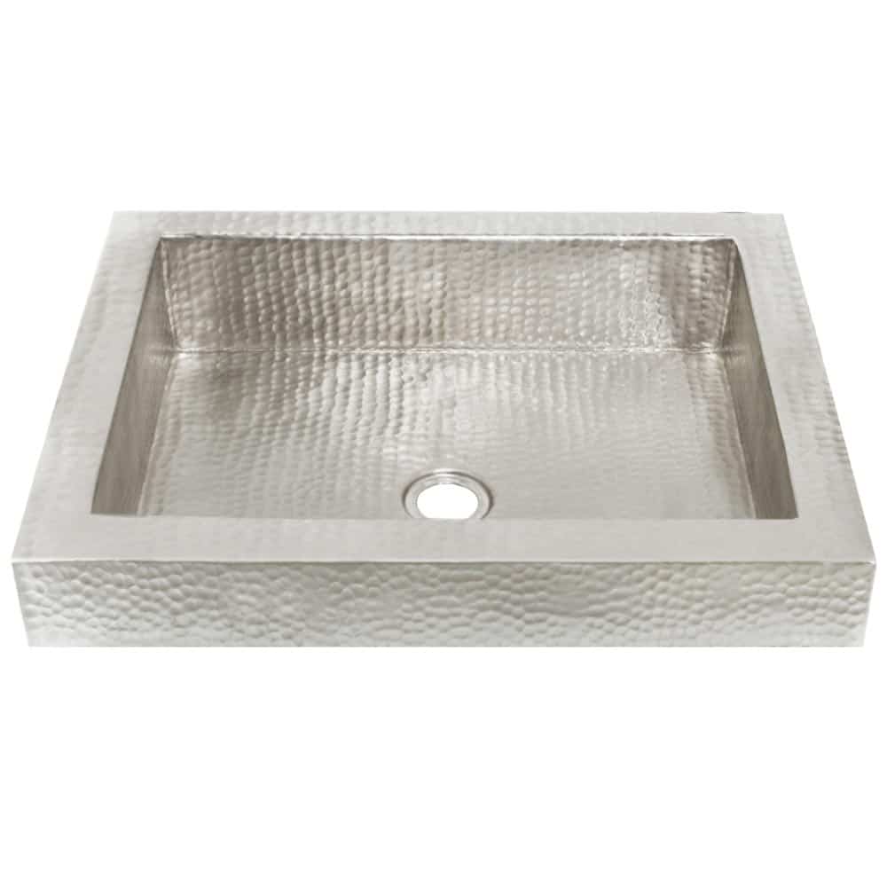 Native Trails Tatra 20" Rectangle Nickel Bathroom Sink, Brushed Nickel, CPS546