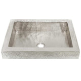 Native Trails Tatra 20" Rectangle Nickel Bathroom Sink, Brushed Nickel, CPS546 - The Sink Boutique