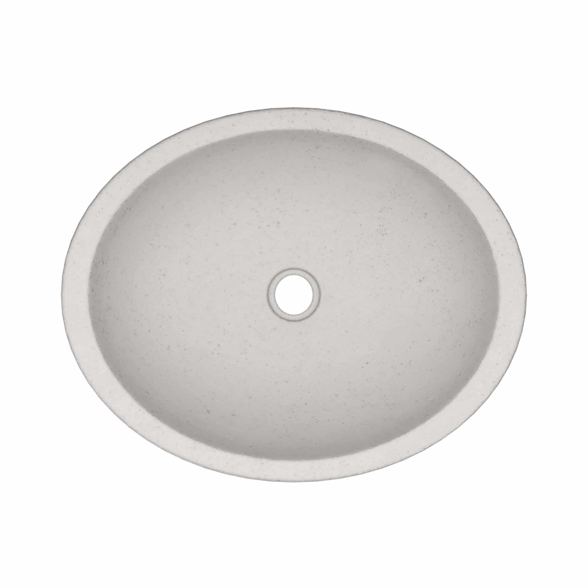 Native Trails Tolosa 19" Oval NativeStone Concrete Bathroom Sink, Ash, NSL1916-A
