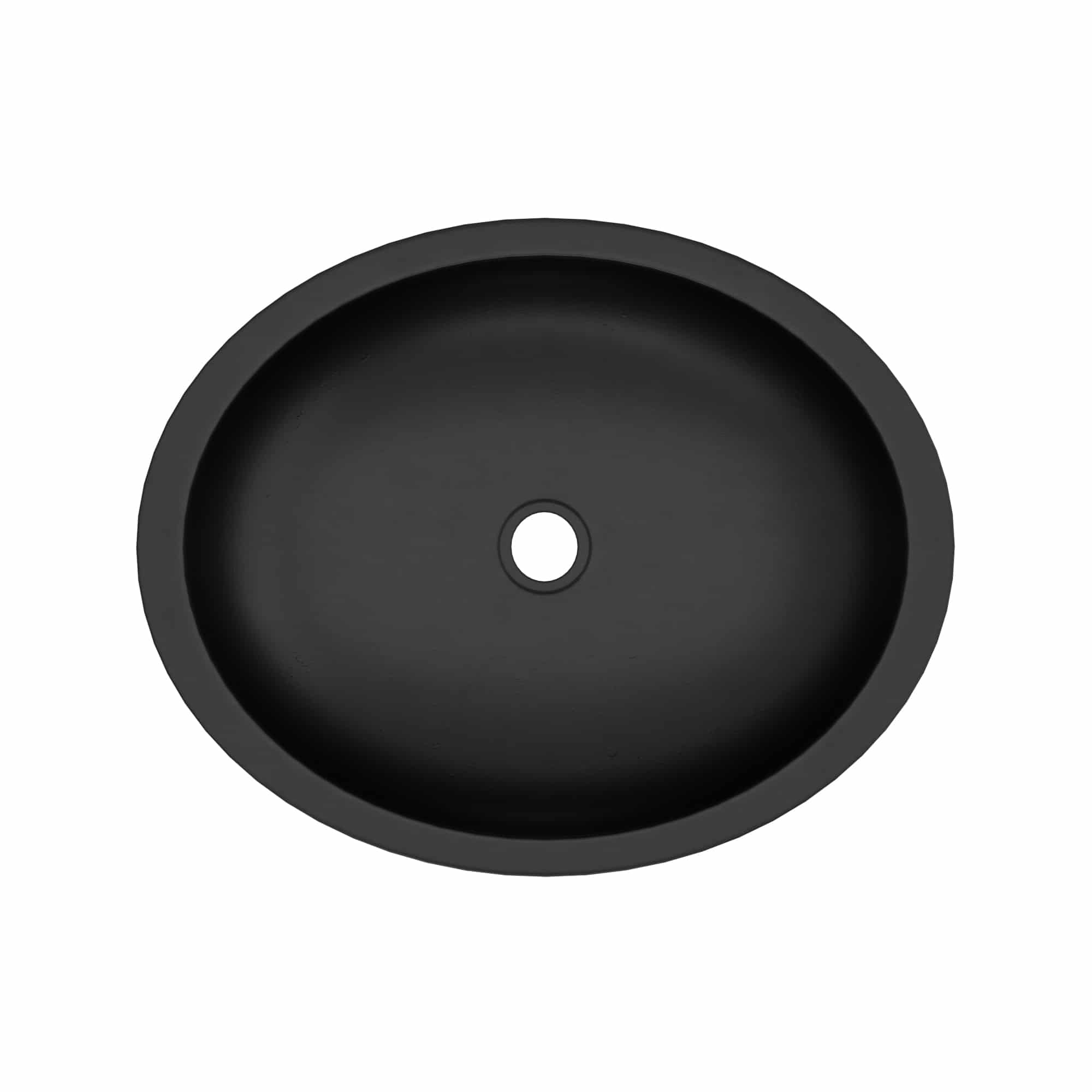 Native Trails Tolosa 19" x 16" Oval NativeStone Concrete ADA Bathroom Sink, Charcoal, NSL1916-C