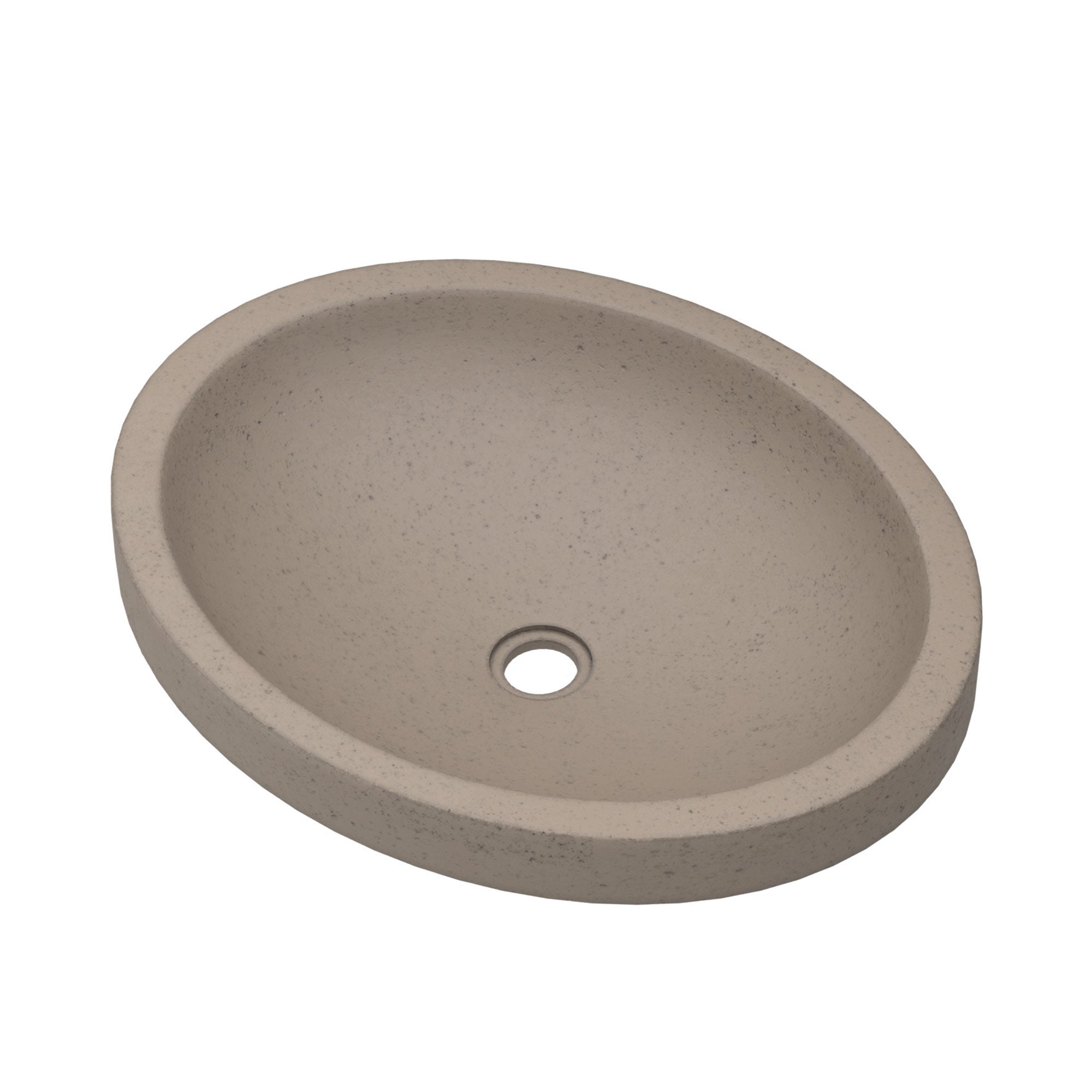 Native Trails Tolosa 19" Oval NativeStone Concrete Bathroom Sink, Earth, NSL1916-E