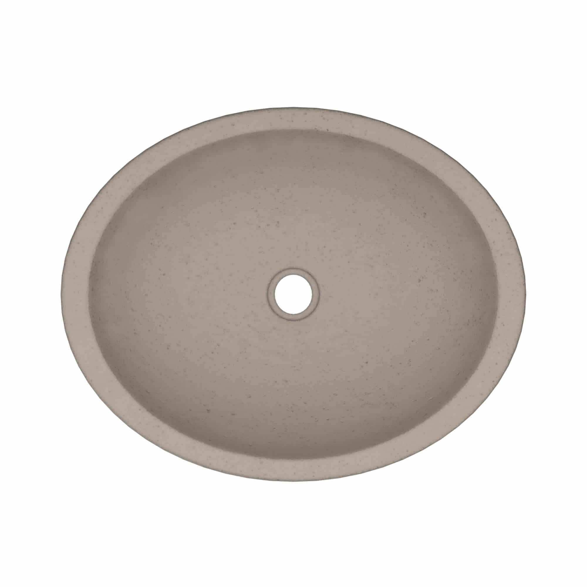 Native Trails Tolosa 19" Oval NativeStone Concrete Bathroom Sink, Earth, NSL1916-E