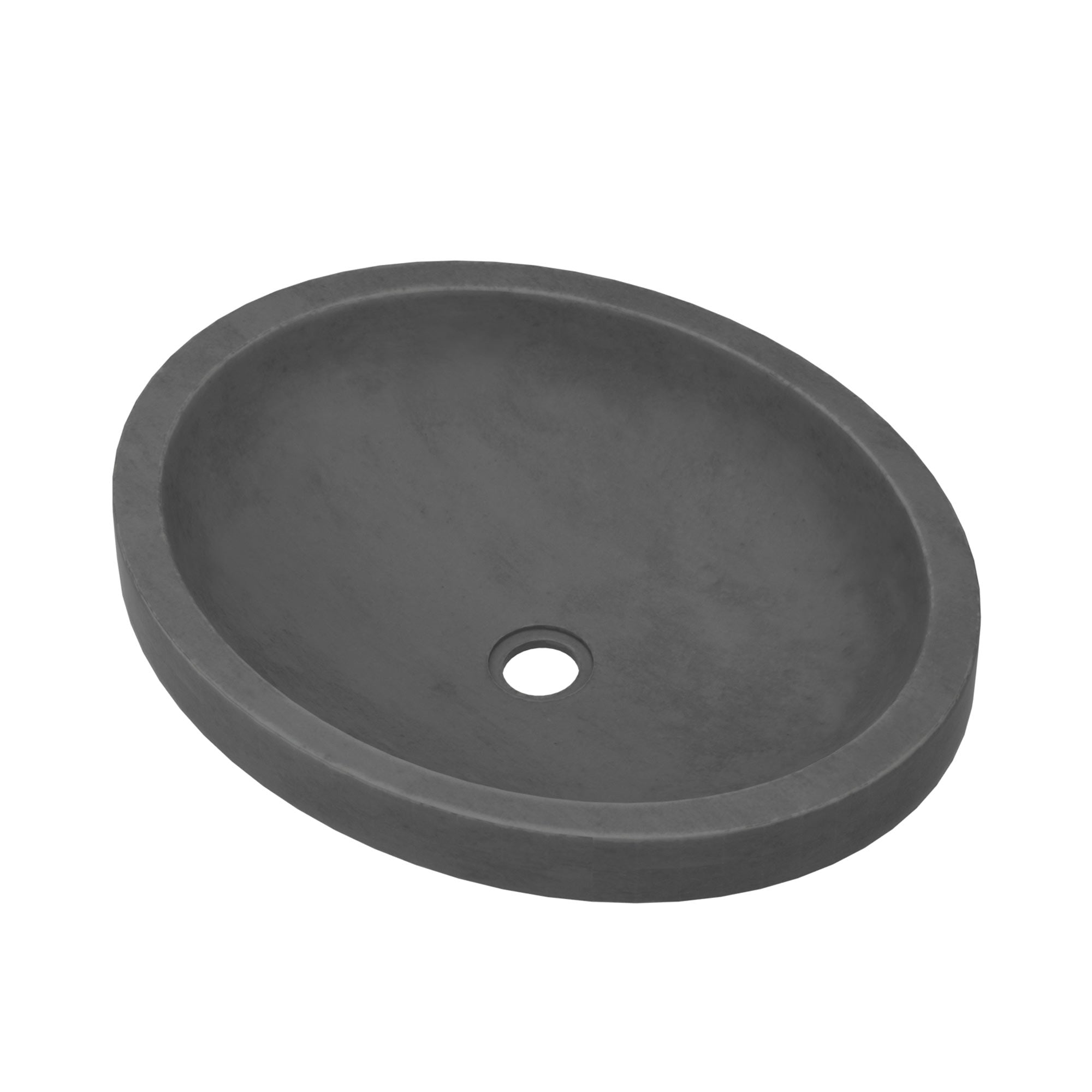 Native Trails Tolosa 19" Oval NativeStone Concrete Bathroom Sink, Slate, NSL1916-S
