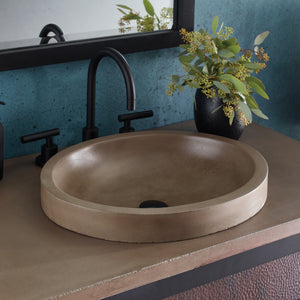 Alternate Image for Native Trails Tolosa 19" Oval NativeStone Concrete Bathroom Sink, Earth, NSL1916-E