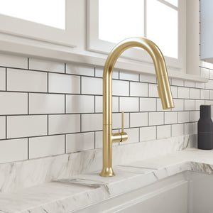 Alternate Image for BOCCHI Tronto 1.75 GPM Brass Kitchen Faucet, Modern, Brushed Gold, 2026 0001 BG