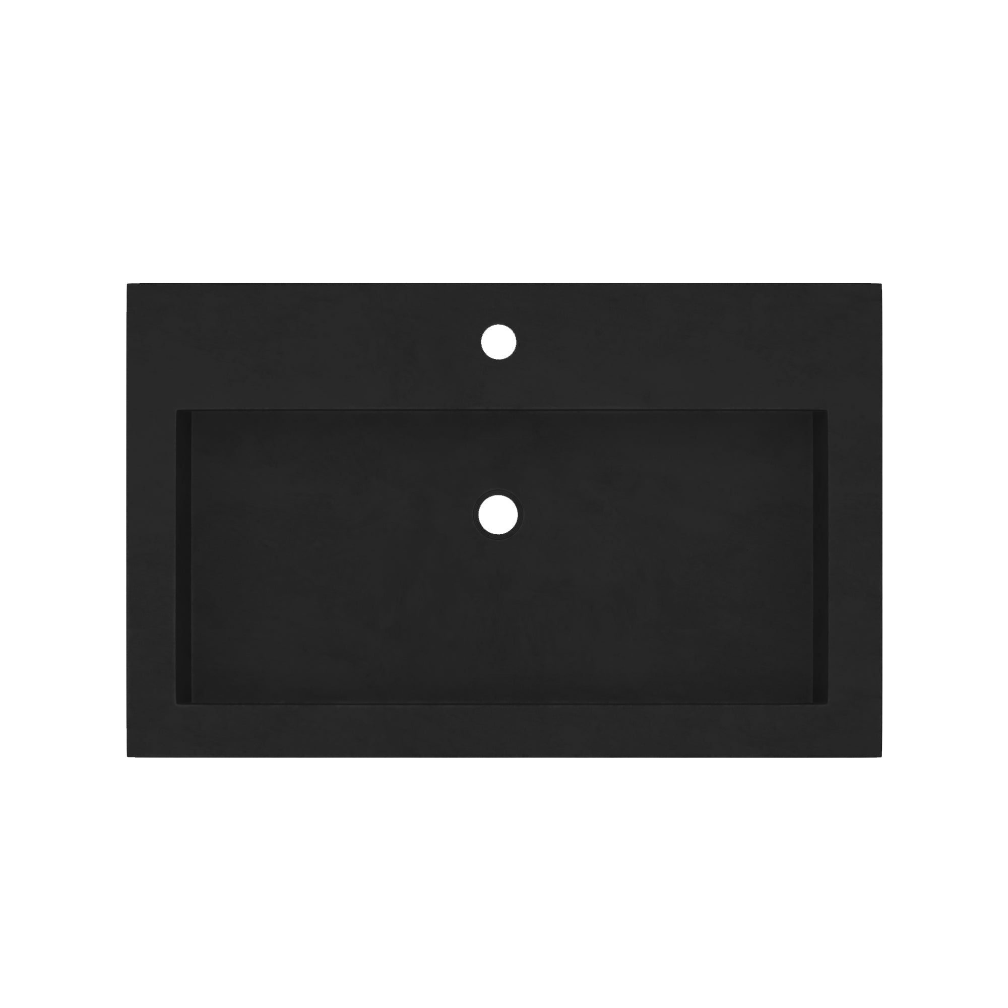 Native Trails Trough 3019 30" x 19" Rectangle Drop In NativeStone Concrete ADA Bathroom Sink, Charcoal, NSL3019-C