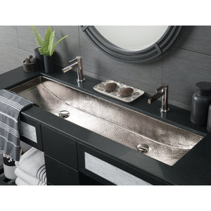 Alternate Image for Native Trails Trough 48" Rectangle Nickel Bathroom Sink, Polished Nickel, CPS808
