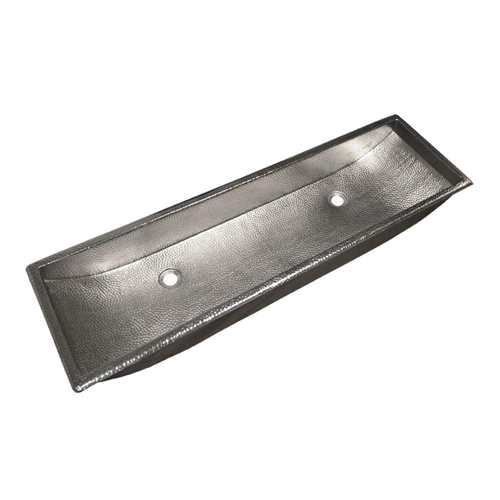 Native Trails Trough 48" Rectangle Nickel Bathroom Sink, Brushed Nickel, CPS508