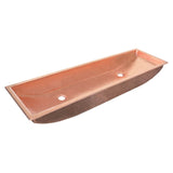 Native Trails Trough 48" Rectangle Copper Bathroom Sink, Polished Copper, CPS408