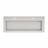 Native Trails 48" Zaca Rectangle Vanity Base with NativeStone Trough Sink in Ash, VNS48S-NSL4819-A