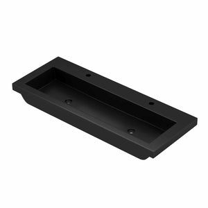 Alternate Image for Native Trails Trough 4819 48" x 19" Rectangle Drop In NativeStone Concrete ADA Bathroom Sink, Charcoal, NSL4819-C