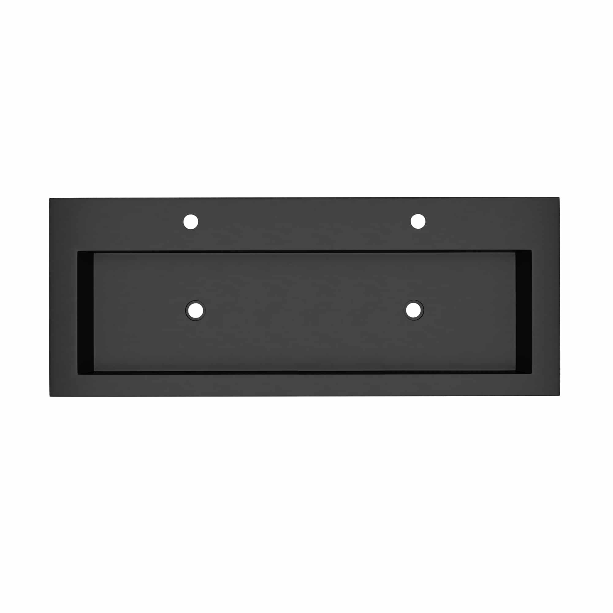 Native Trails Trough 4819 48" x 19" Rectangle Drop In NativeStone Concrete ADA Bathroom Sink, Charcoal, NSL4819-C