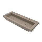 Native Trails 48" Zaca Rectangle Vanity Base with NativeStone Trough Sink in Earth, VNS48S-NSL4819-E