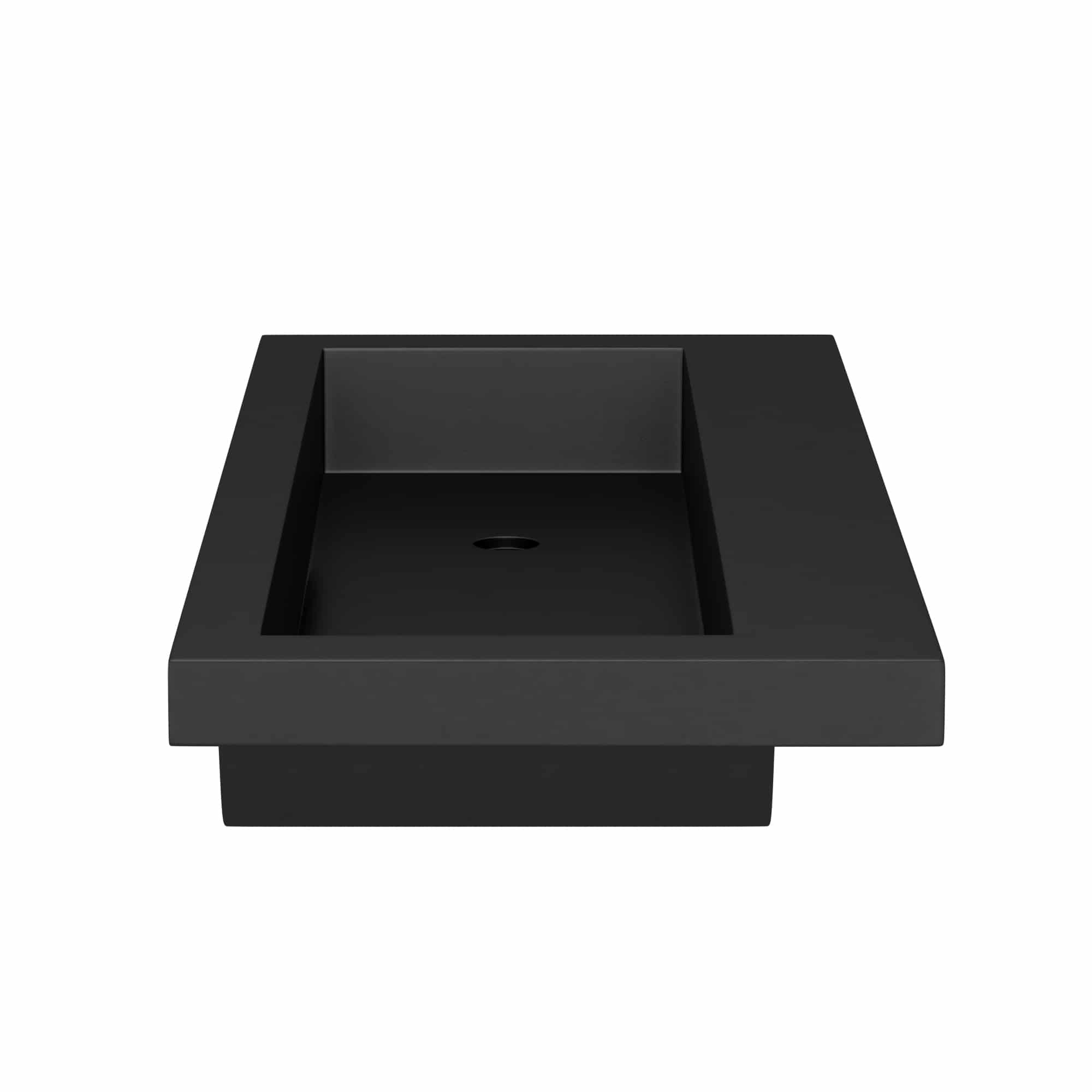 Native Trails Trough 4819 48" x 19" Rectangle Drop In NativeStone Concrete ADA Bathroom Sink, Charcoal, NSL4819-CX