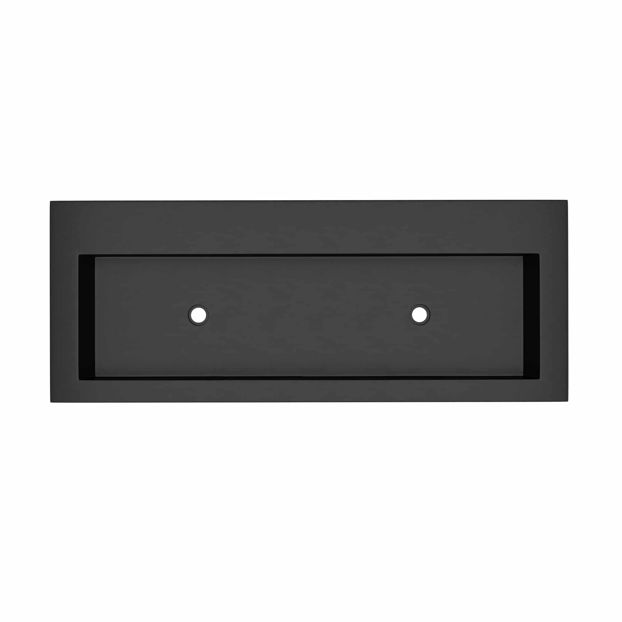 Native Trails Trough 4819 48" x 19" Rectangle Drop In NativeStone Concrete ADA Bathroom Sink, Charcoal, NSL4819-CX