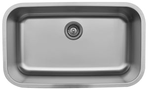 Alternate Image for Karran 31" Undermount Stainless Steel Kitchen Sink, 18 Gauge, U-3018