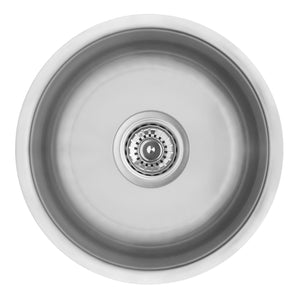 Alternate Image for Karran 15" Round Stainless Steel Bar/Prep Sink, 18 Gauge, U-1414