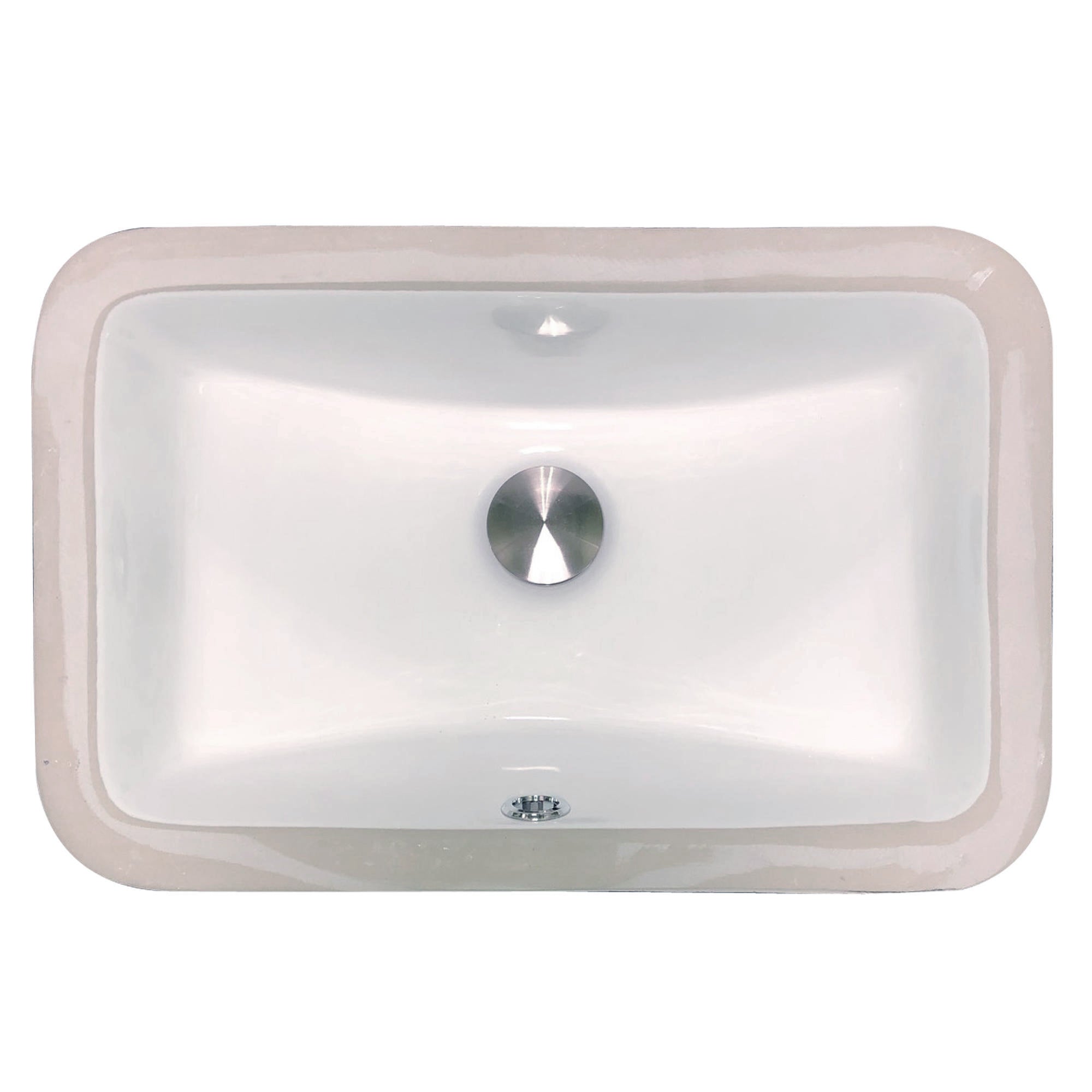 Nantucket Sinks Great Point 17" Rectangle Undermount Ceramic - Vitreous China Bathroom Sink, White, UM-159-W - The Sink Boutique
